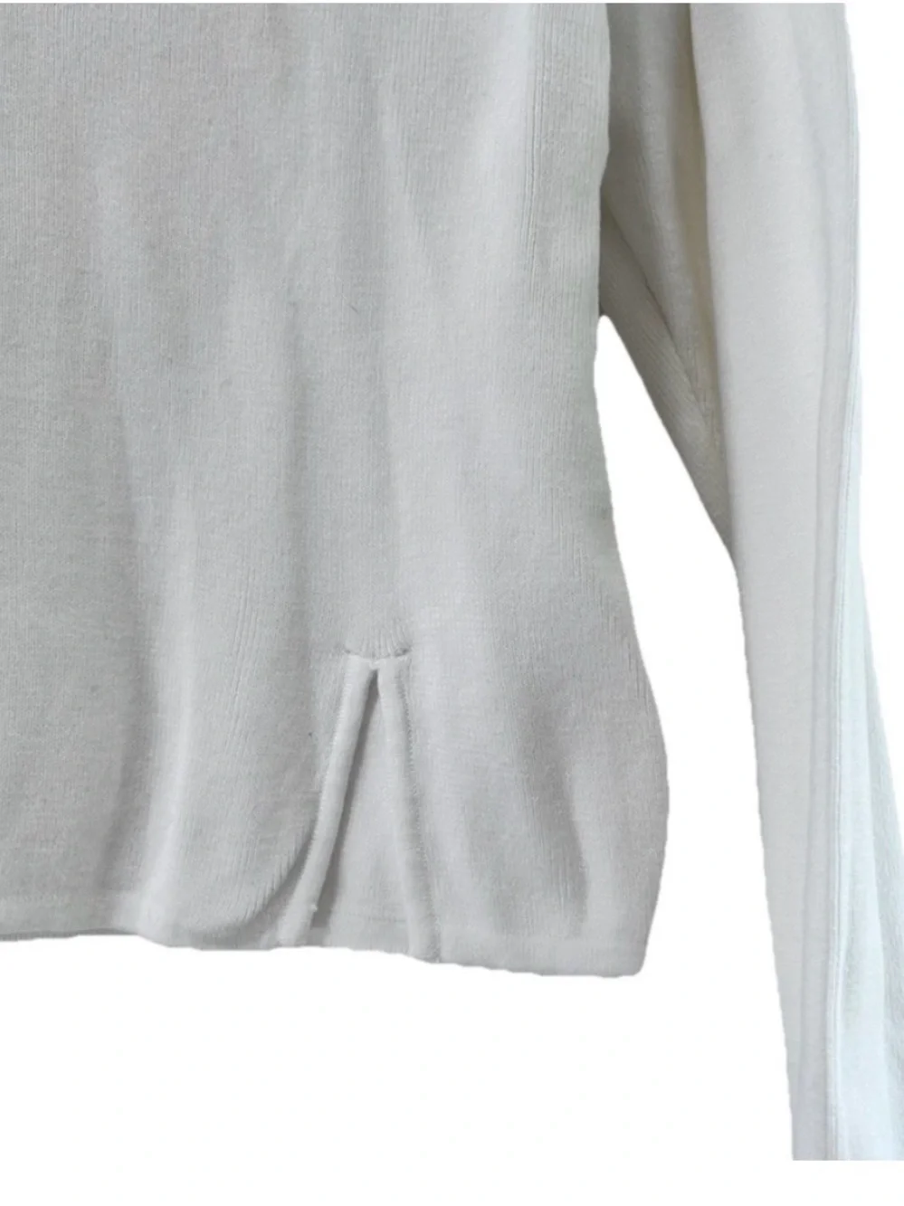 Amore White Knitting Top V-neck White White V-Neck Lightweight Sweater